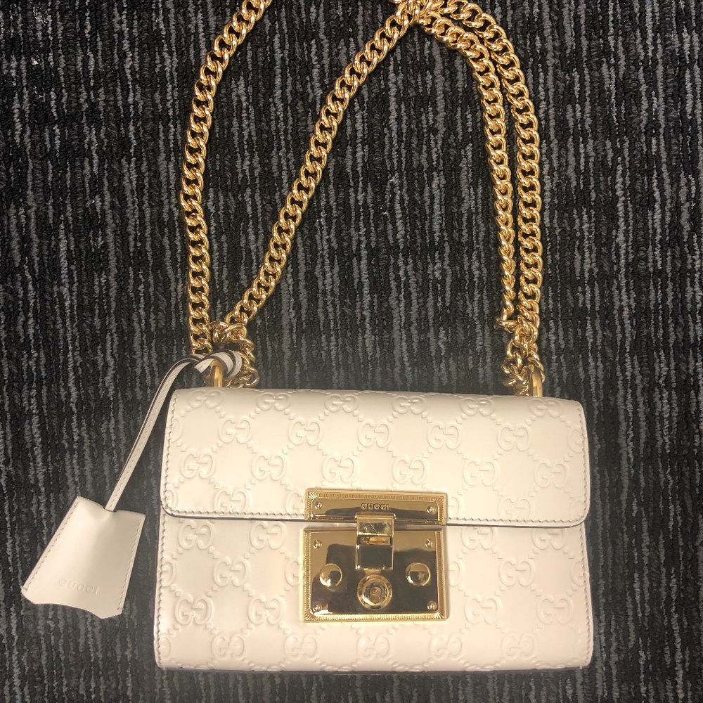 Authentic GuccI Padlock Bag handbag white/gold